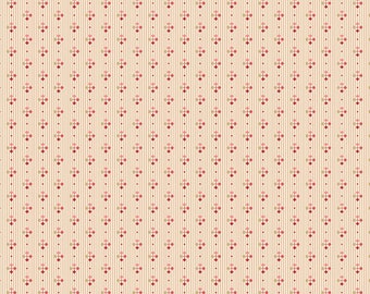 Strawberries and Cream - Edyta Sitar - Laundry Basket, Color - Antique, Pattern - Foulard, 1/2 yd, 100% Cotton Andover Fabrics, A-366-LE