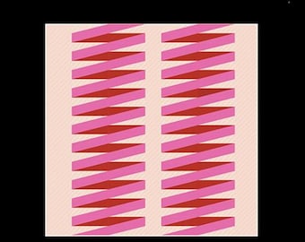Circe, A Quilt Pattern by Miss Make, a machine pieced pattern, Stock #: MM 105, 5 sizes in one pattern