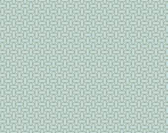 Teal Basketweave from the Abloom Collection By Renee Nanneman of Neel'L Love for Andover Fabrics - A-870-T - sold by the half yard