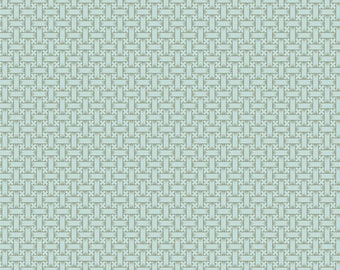 Teal Basketweave from the Abloom Collection By Renee Nanneman of Neel'L Love for Andover Fabrics - A-870-T - sold by the half yard