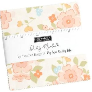 Dainty Meadow- 31740 PP Charm Pack 5” x 5” - 42 pieces- Moda Fabrics by My Sew Quilty Life and Heather Briggs
