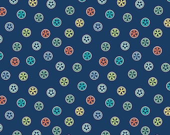 Sweet Ride by Edyta Sitar for Laundry Basket, Color Navy Pattern: Wheels, 1/2 yd, 100% Cotton by Andover Fabrics, A-441-B