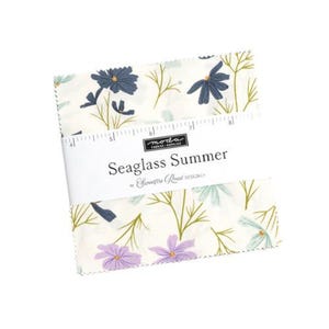 Seaglass Summer Charm Pack 43180PP by Sweetfire Road, Moda Fabrics, Moda Precuts, 42 5-inch Squares Charm Pack