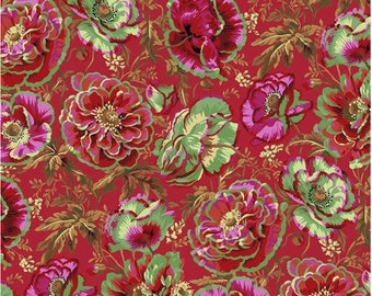 Philip Jacobs Dorothy Red PWPJ109 Kaffe Fassett Collective Fabric 2021, 100% Cotton, sold by 1/2 yard