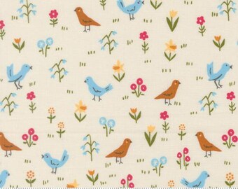 Animal Park Fun Dove 20963 11 by Stacy Iest Hsu for Moda Fabrics -sold by the half yard, Bird Park Novelty Animals