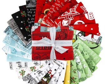 All about Christmas - 30 Fat Quarter Bundle of quilters cotton - J Wecker  Frisch for Riley Blake Fabrics - FQ-10790-30