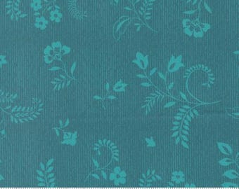 Parlor Boho Flowers Peacock 11967 16 by Crystal Manning, Moda Fabrics -sold by the half yard, Boho Flowers Blenders