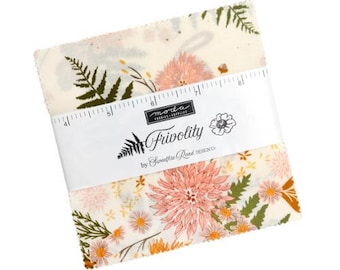 Frivolity Charm Pack 43190PP - by Sweetfire Road for Moda - 42 prints in stacker