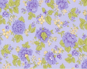 Georgia Lavender Floral 18770 12, By Brenda Riddle Designs for Moda, 1/2 yd, 100% Cotton