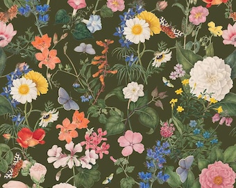 Nature's Portrait Main Hunter, Riley Blake Designs, 100% cotton, sold by the half yard,  CD15670-HUNTER