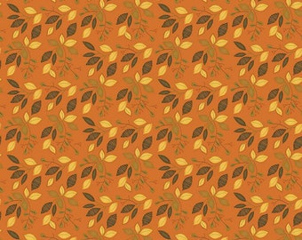 Adel in Autumn Leaves Orange quilters cotton by the half yard by Sandy Gervais for Riley Blake Fabrics C10822-ORANGE