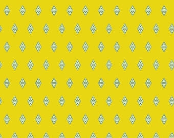Gooseberry Yellow, Pattern: Alien Diamond, by Giucy Giuce Fabric from the Attic Collection, Andover Fabrics, Inc sold by Half Yard A-9983-Y