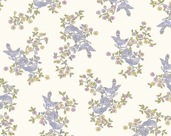 Periwinkle Nesting from the Abloom Collection By Renee Nanneman of Neel'L Love for Andover Fabrics - A-863=B - sold by the half yard