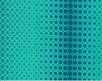 Color Crush Aqua 10885 17 by Vanessa Christenson, V and Co. for Moda Fabrics -sold by the half yard, Vibes Dots and Stripes