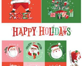 Twas Happy Holidays Panel 24" x 43" by Jill Howarth for Riley Blake Designs SC13467-PANEL