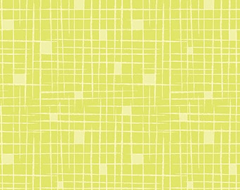 Crosshatch Light Lime Green from the Modern Marks collection by Christa Watson for Contempo Fabrics - Sold by the 1/2 Yard 04666 40
