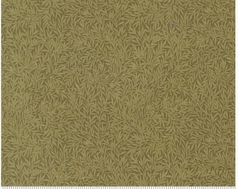 Morris Muse Willow Leaf Sage Green 13387 12, by Barbara Brackman for Moda Fabrics -sold by the half yard