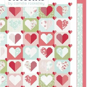 Heartfelt Quilt Pattern By Thimble Blossoms, Finished size: 70&quot; X 73&quot;, TB 274