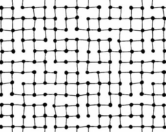 Pen Pals by Kim Schaefer for Andover, Color White, Pattern: Fence, sold by the half yd, A-353-L