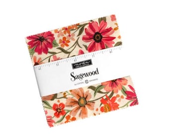 Sagewood Charm Pack 11950PP by Crystal Manning, Moda Fabrics, Moda Precuts, 42 5-inch Squares Charm Pack