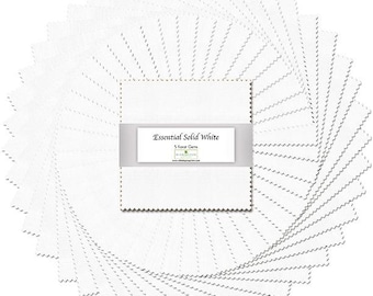Essential Solid Cream 5" Squares charm pack by Wilmington Fabrics - 42 prints in stacker, 502 13 502