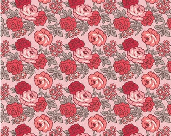 Flea Market Roses Frosting cotton quilting fabric  - Half Yard 100% quilters cotton - by Lori Holt for Riley Blake Designs C10210-FROSTING