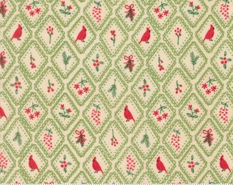Holiday Cheer Mistletoe 20974 13 Designed by Stacy Iest Hsu for Moda Fabrics -sold by half yard, Christmas Charm Blenders Cardinal