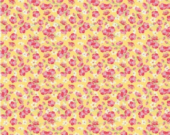 Glohaven Blossoms Yellow by Lila Tueller for Riley Blake Designs, 1/2 yd, floral fabric - C9835-YELLOW