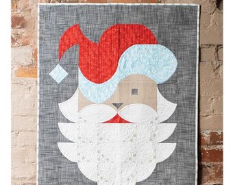 Posh Santa SKW 442 - Sew Kind of Wonderful - Finished size:  28" x 38", Ruler Used - Quick Curve Mini