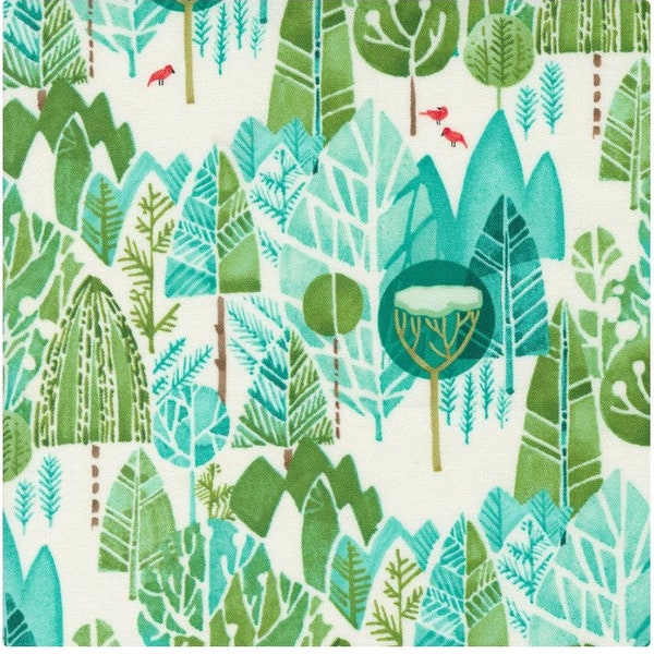 Winterly Winter Landscape 48762-11 Cream, Designed by Robin Pickens for Moda Fabrics -sold by the half yard