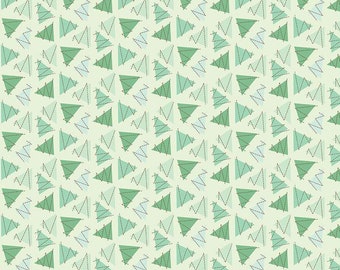 Bumble and Bear Triangles Green by Designer Sandy Gervais for Riley Blake Designs -  1/2 Yd cuts, 100% cotton, C12677-GREEN