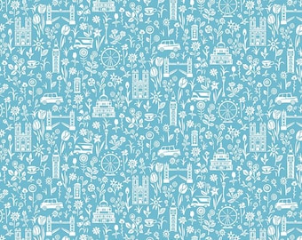 London Parks City Sights A, Liberty Fabrics, 100% Quilting Cotton Fabric Sold by Half Yard, 01666854A