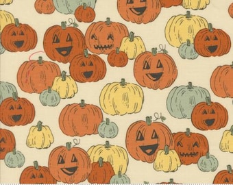 Home Sweet Haunt Bone 20916 11 by Stacy Iest Hsu for Moda Fabrics -sold by the half yard, Fall / Halloween Pumpkins