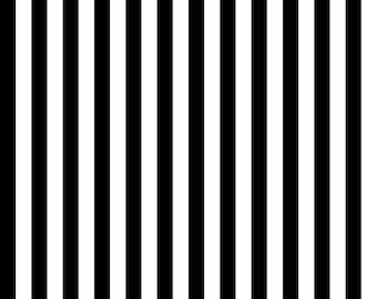 Paper black and white Tent Stripes by Tula Pink True Colors All Stars | Freespirit Fabrics PWTP069.Paper | Cotton Fabric | Apparel, Quilting