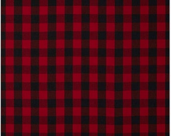 Kaufman House of Wales Lawn Plaid Red - Buffalo Plaid made for Robert Kaufman fabrics 15079-3 red sold by the half yard