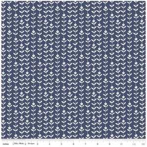 Flower Farm - Vines Navy Print - by Keera Job for Riley Blake Designs, sold by the half yard - C13987-Navy