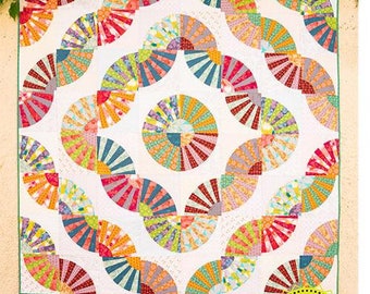 70 & Sunny/Sunny Rays Quilt Pattern By Sew Kind of Wonderful, Finished size: 76" x 76" , SKW 467, Multiple layouts pictured in pattern