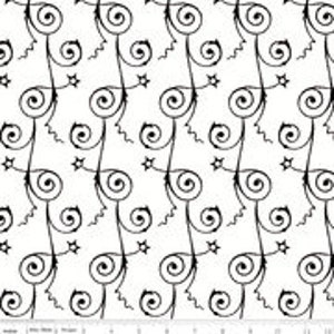 Queen of We&#39;en Starry Night White by Designer: J. Wecker Frisch for Riley Blake Fabrics C13169-WHITE, Sold by Half Yard