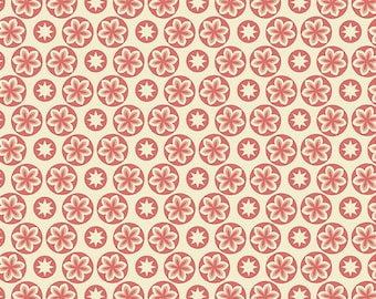 Cocoa Pink - Edyta Sitar - Laundry Basket, Color- Camelia, Pattern: Starfruit, 1/2 yd, 100% Cotton Andover Fabrics, A-597-LE