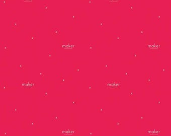Make Maker Red by Kristy Lea, Riley Blake Designs Basics C13424-RED 1/2 Yd cuts, 100% cotton