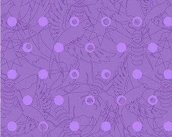 Plum Purple - Sun Print 2022 - 10th Anniversary Collection, Link Pattern by Alison Glass 1/2 yd,  A-8484-P