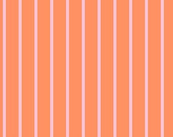 Memories Unfold Peach Fuzz Stripe by Stephanie Organes for Andover Fabrics, A-1433-O, sold by the half yard, Town Wharf