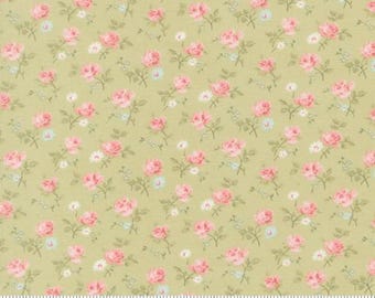 Abide Light Green 18791 15, By Brenda Riddle Designs for Moda, sold by the Half Yard, 100% Cotton, Field Floral, Small Florals