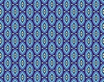 Ogee Lapis by Modern Quilt Studio for Benartex fom the Vntage collection -  100% Cotton Quilt Fabric - 10242-53