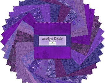 Amethyst Royale 5" Squares charm pack by Wilmington Fabrics - 42 prints in stacker5-507 7 507
