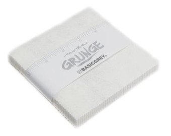 Grunge Basics Charm Pack White Paper 30150PP by BasicGrey for Moda - 42 Piece Bundle of 5" squares