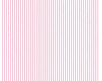 1/8" Stripe Peony, Riley Blake Designs Basic Fabric C495 Peony - Pink and White stripe