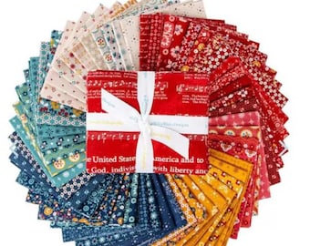Americana Fat Quarter Bundle by Lori Holt - 52 fat quarter precut bundle - Riley Blake Designs - Factory Cut bundle