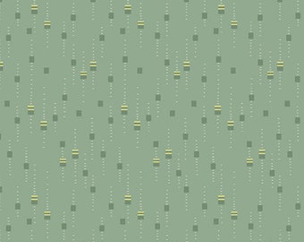 Lady Tulip by Edyta Sitar for Laundry Basket, Color- Fern, Pattern- Leisurely Stroll, 1/2 yd, 100% Cotton by Andover Fabrics, A-193-G