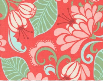 Tango Sarabande Tangerine 27330 12, Designed by Kate Spain for Moda Fabrics -sold by the half yard